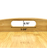 Bam & Boo - Natural Bamboo Serving Tray Extra Large Rectangular with Handles - for Food, Drinks, Storage, Decor, Vanity, Breakfast, Parties, Bam & Boo