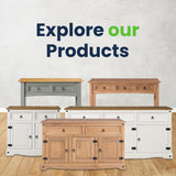 Furniture Dash Solid Wood Buffets & Sideboards 51.9" W, 16.9" D, 31.7" H - Kitchen Storage Cabinets, Bar and Liquor Cabinet, Kitchen Island with Furniture Dash