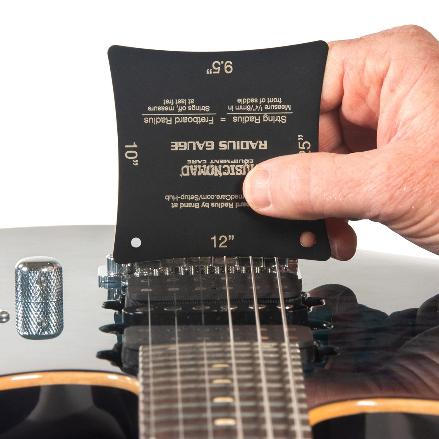 MusicNomad Precision Fretboard and String Radius Gauge Tool - 2 pc. Set (MN603) MusicNomad