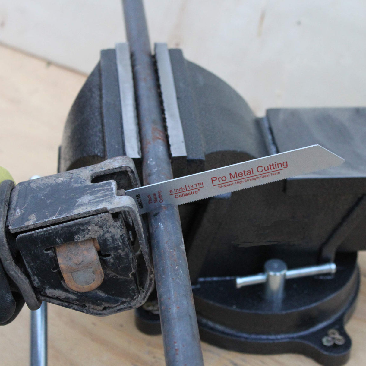 6-Inch Thick Metal Cutting Reciprocating Saw Blades (18 TPI) Made of Long Lasting Bi-Metal (HSS Teeth Bonded to HCS Body) - 8 Pack - Caliastro Caliastro