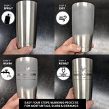 Aerosol Black Laser Marking Spray - LaserBond 100 (12 oz), (3 Pack) Works with All Laser Engravers, Printers | CO2, Fiber & YAG Laser | LBT 100 LaserBond