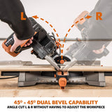 Evolution Power Tools R255SMSDB 10" Multi-Material Double Bevel Sliding Compound Miter Saw Evolution
