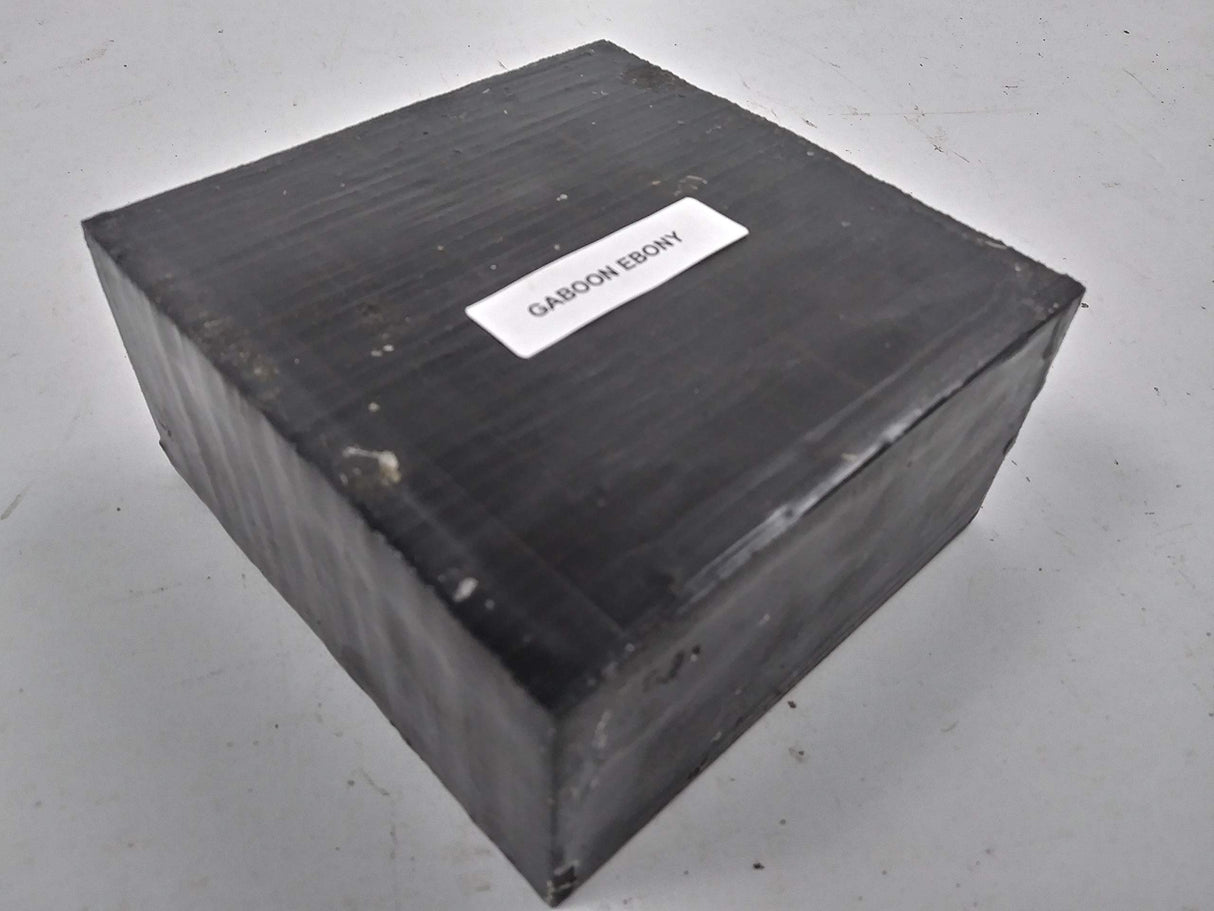 Exotic Black Ebony Wood Bowl Blank for Turning Measuring 4 x 4 x 2 Inches Generic