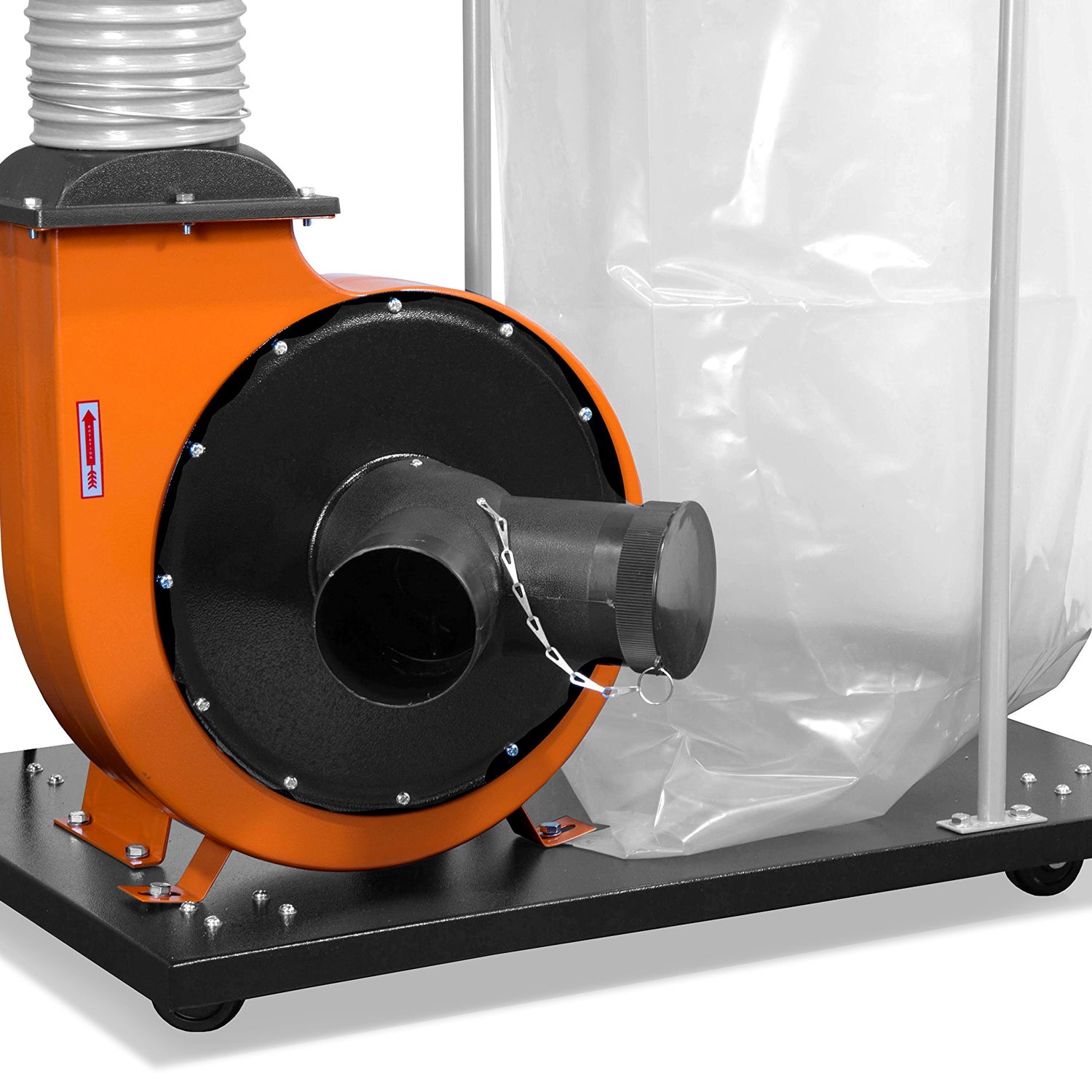 WEN DC1300 1,300 CFM 14-Amp 5-Micron Woodworking Dust Collector with 50-Gallon Collection Bag and Mobile Base , Black WEN