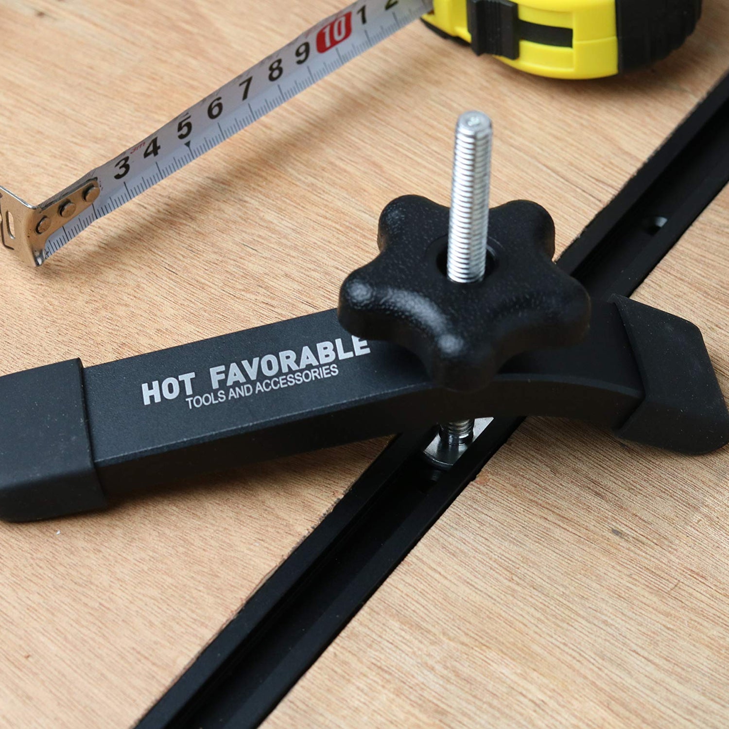 Hot Favorable Aluminum T-Track T-Hold Down Clamps,6-3/8"L x 1-1/4" Width-Woodworking and Clamps-Fine Sandblast Black Anodized-2 Pack Hot Favorable