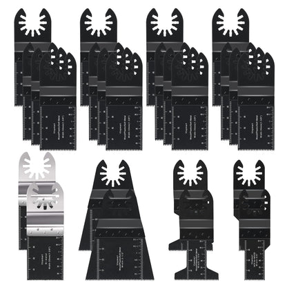 Vtopmart 24PCS Universal Metal Wood Oscillating Multitool Quick Release Saw Blades Compatible with Fein Multimaster Porter Cable Black & Decker Bosch - WoodArtSupply