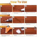 Wood Floor Scratch Repair - Set of 39 - Hardwood Floor Repair Kit Wood Filler Putty, Wood Markers Furniture Repair Kit Touch Up Pens for Scratch A-HEYIDA