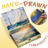 4 Pcs Unfinished Wooden Box with Hinged Lid and Front Clasp Rectangle Wood Box Wooden Storage Box Keepsake Box Natural DIY Craft Stash Boxes for Gift Yookeer