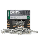 Huttig-Grip Fence Deck Nails 2 inches 6d for Wood Fencing HGN6OGSTDK1 Spiral Shank Outdoor Galvanized Finish, 1 lb Pack of 138 Nails OHIY