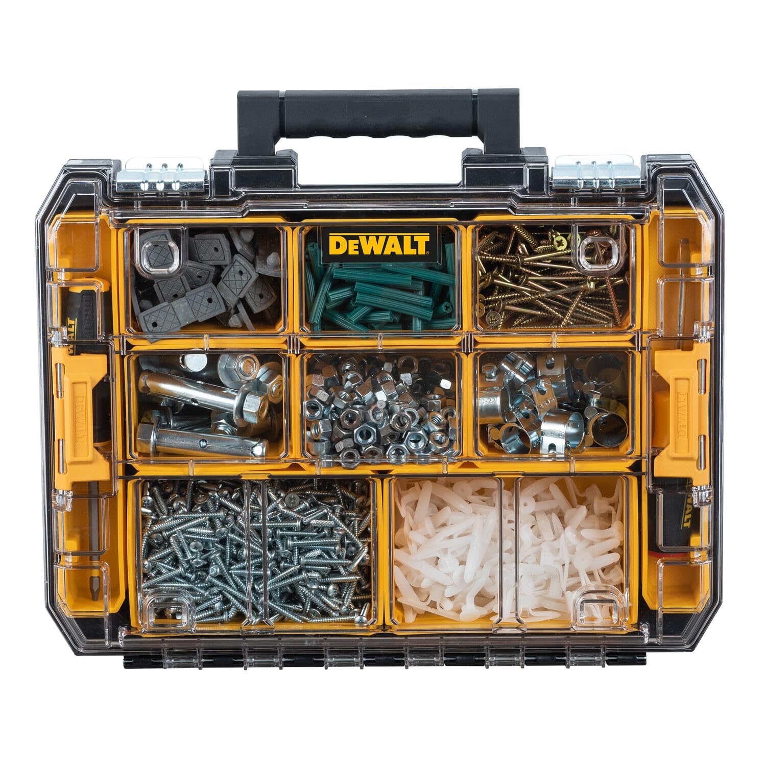DEWALT TSTAK Tool Organizer, Holds Up To 44 lbs., Clear Lid Organizer, Compartments for Small Tools and Accessories (DWST17805) DEWALT