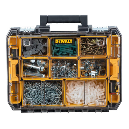 DEWALT TSTAK Tool Organizer, Holds Up To 44 lbs., Clear Lid Organizer, Compartments for Small Tools and Accessories (DWST17805)