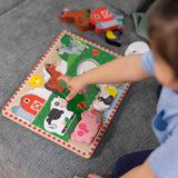 Melissa & Doug Farm Wooden Chunky Puzzle (8 pcs) - Farm Animal Toys For Kids, Wooden Puzzles For Toddlers Ages 2+ - FSC-Certified Materials Melissa & Doug