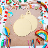 Soaoo 24 Pcs Extra Large 7" Christmas Round Wooden Discs Wooden Christmas Ornaments Hanging Wood Circles DIY Blank Unfinished Wood Slices with Holes Soaoo