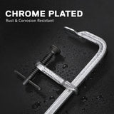 Jorgensen Bar Clamps, 6-Inch Light-duty Drop Forged Steel Bar Clamps for Woodworking and Welding, 2 Pack Jorgensen