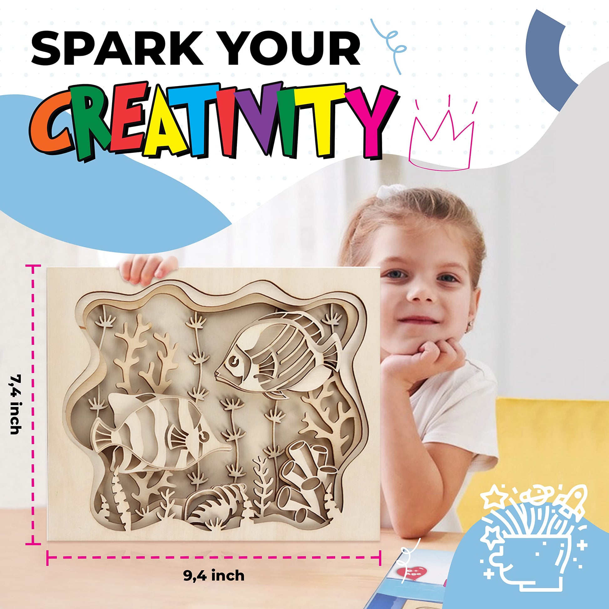  LEOGOR Paint Your Own Unicorn - Art Kit of Painting