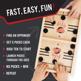 Bungee Table - Large Fast Sling Puck Game - Fast-Paced Fun for a Family Game Night or for a Party with Friends - Test Your Speed and Accuracy with Bungee Table
