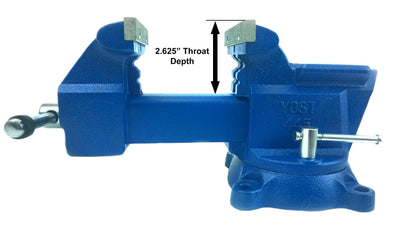 Yost Vises 445 Combination Vise | 4.5 Inch Jaw Width Utility Pipe and Bench Vise |Secure Grip with Swivel Base and Large Pipe Jaw Capacity | Made - WoodArtSupply