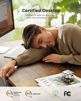 Marsail Standing Desk Adjustable Height, 48x24 Inch Electric Standing Desk with Storage Bag, Stand up Desk for Home Office Computer Desk Memory Marsail