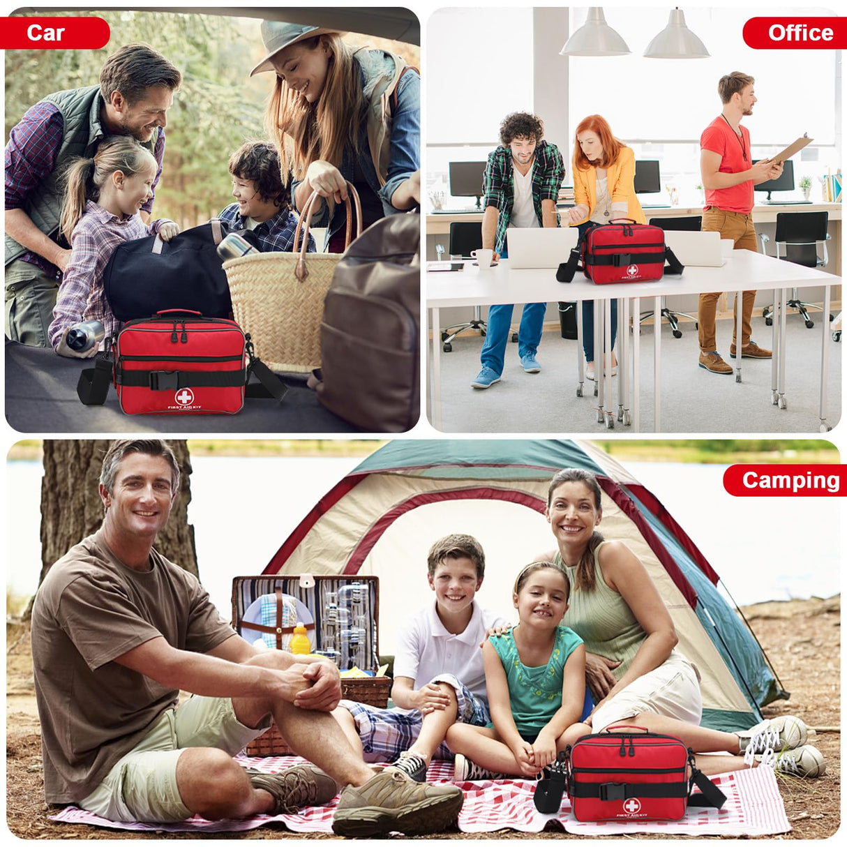 KFFKFF Comprehensive First Aid Kit, 420 Pieces, Durable 600D Nylon Survival Bag, Emergency Medical Supplies For Home, Car, Office, Travel, Camping, Truck, Hiking, Sports, And Outdoor Situations