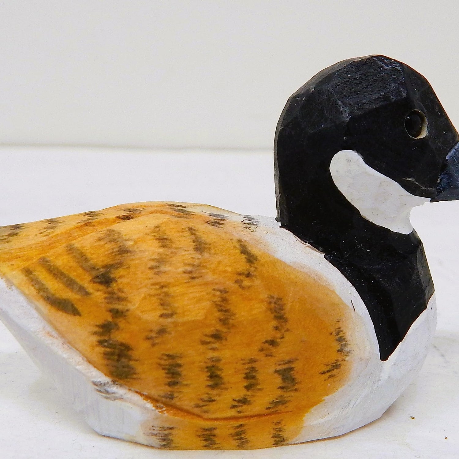 Selsela Canada Goose Figurine Decoration Handmade Wooden Statue Duck Art Decoy Carved Bird Geese Branta Small Animal Collectible Selsela