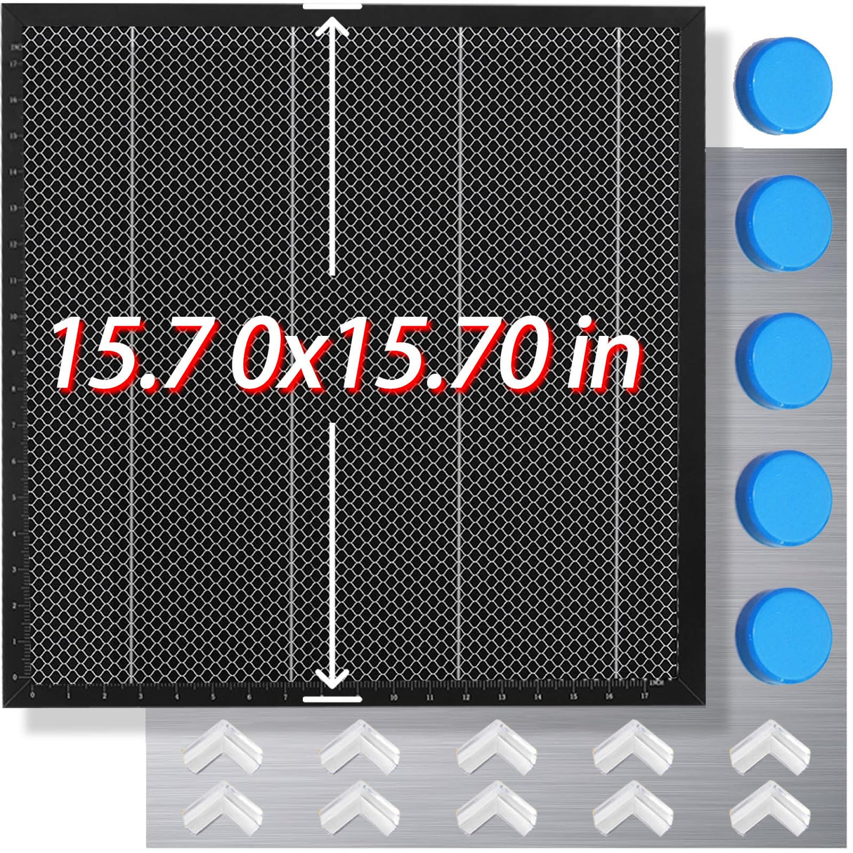 YOOPAI Honeycomb Laser Bed 400x400mm Honeycomb Working Table with Aluminum Panel for Laser Cutter Engraver Accessories, Desktop Protection, Fast Heat YOOPAI