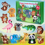 YEETIN Sewing Kit for Kids Ages 6+, Beginner Felt Sewing Craft Kit, DIY Jungle Stuffed Animals Making Set, Art Projects for Girls Toys, Learn to Sew YEETIN