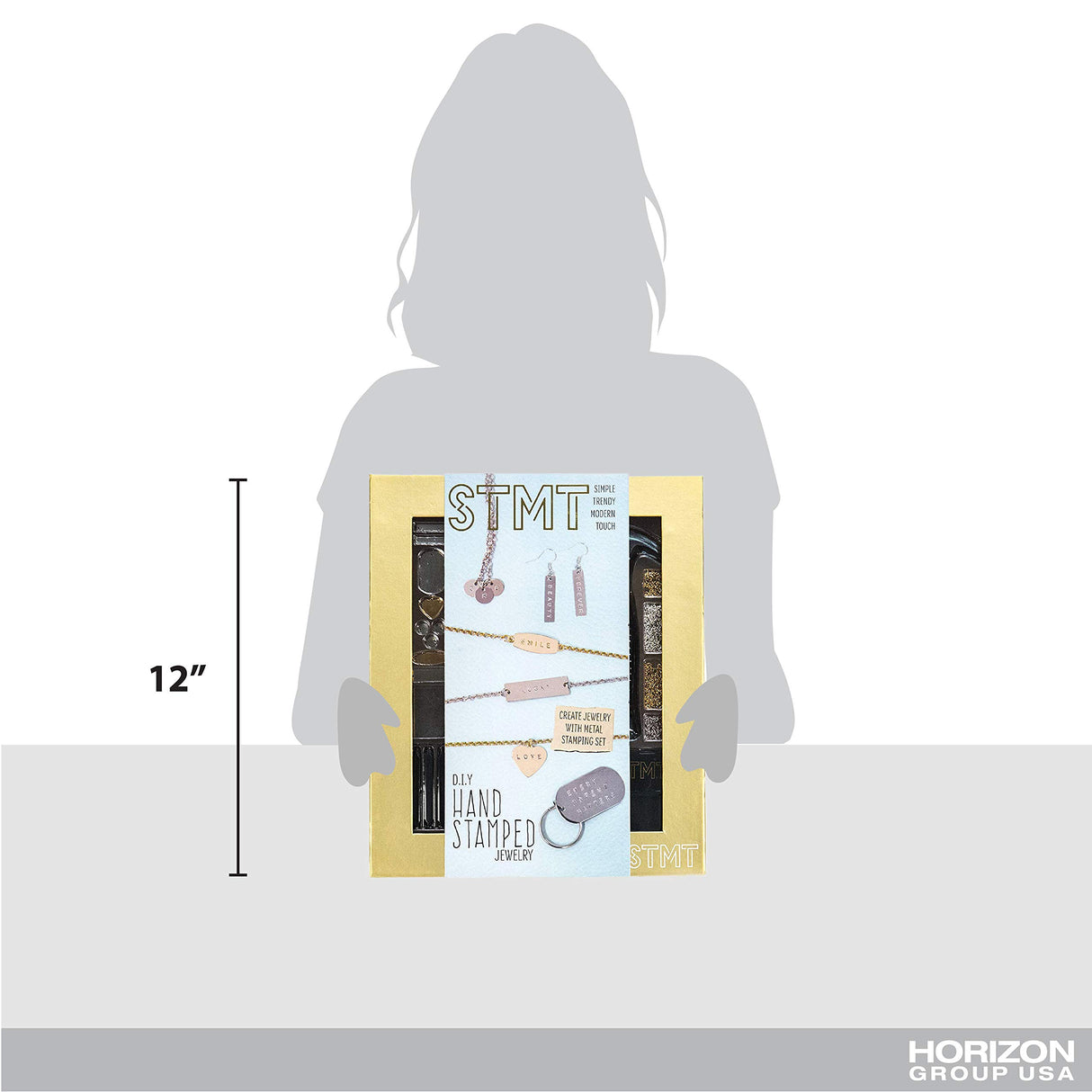 STMT D.I.Y. Hand Stamped , DIY Personalized Stamp Jewelry, Great Teenage Birthday Gift, Unique Handmade Jewelry & Name Plates, Bead Kits for Kids, STMT