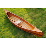 Wooden Canoe with Ribs Curved Bow, 10-Feet, Natural Wood for Display Wooden Boat USA