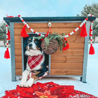 Dog House for Small to Large Sized Dogs - Indoor Outdoor Doghouse Puppy Shelter with Elevated Floor, Durable Waterproof Dog Kennel, Dog Home with