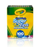 Crayola Super Tips Marker Set (100ct), Fine Point Washable Markers, Drawing Markers for Kids & Adults, Great for Thick & Thin Lines Crayola