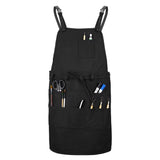 MyLifeUNIT Artist Apron, Adjustable Painting Apron with 10 Pockets for Arts and Craft, Black Canvas Pottery Apron for Women Men MyLifeUNIT