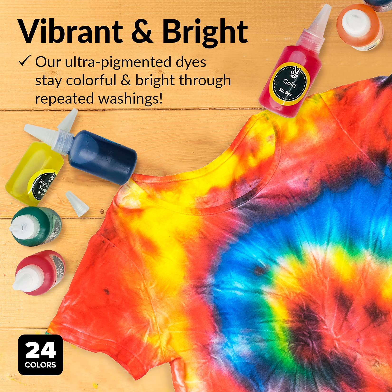 Tie Dye Kit for Kids and Adults - Easy DIY Tie Dye Party Kit with 18  Colors, Fabric Dye Refills, Rubber Bands, Gloves, Table Cover + More  Supplies 