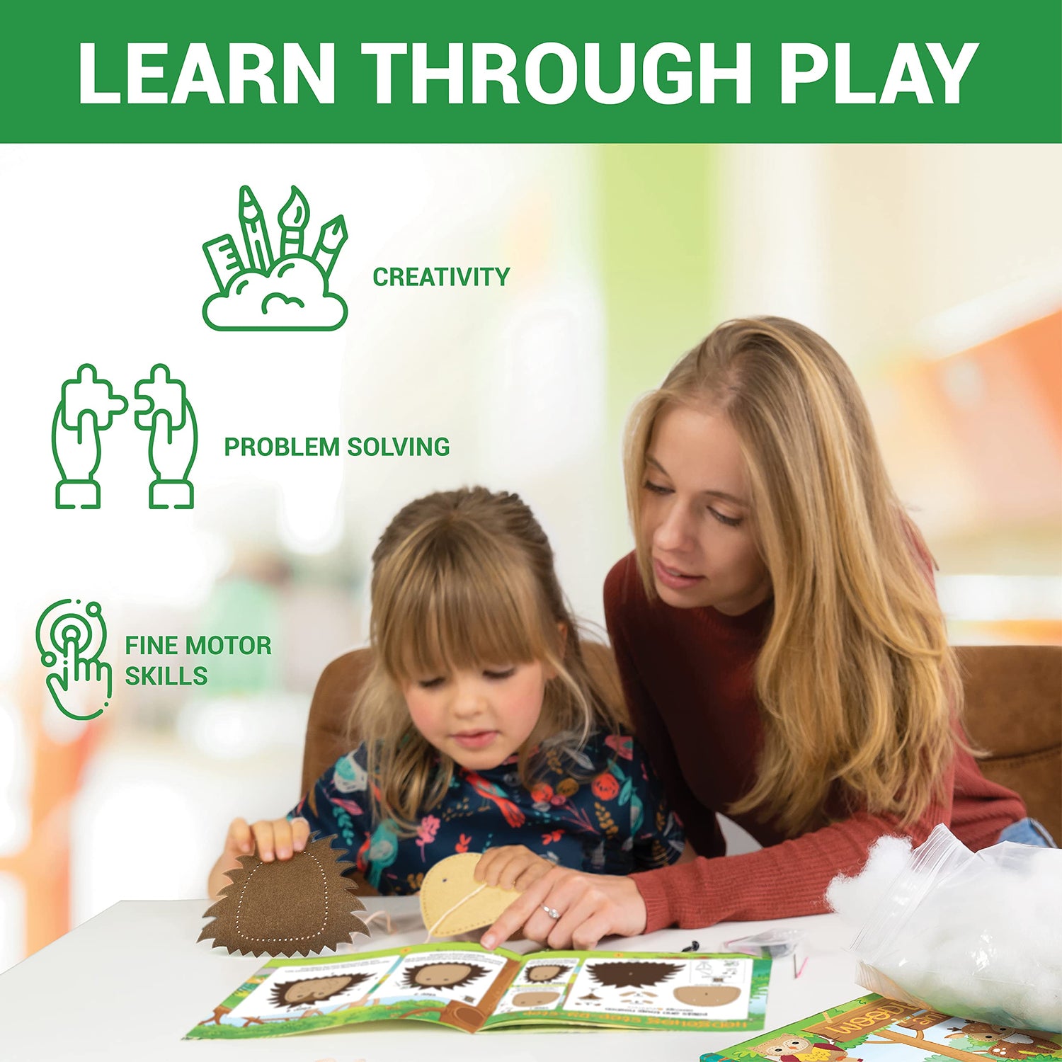 Craftorama Sewing Kit for Kids, Fun and Educational Animal Craft Set for Boys and Girls Age 7-12, Sew Your Own Felt Animals Craft Kit for Beginners, Craftorama