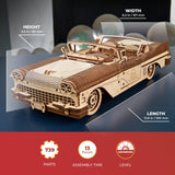 UGEARS Mechanical Wooden 3D Puzzle Model Dream Cabriolet VM-05 Father's Day Gift Idea UGEARS