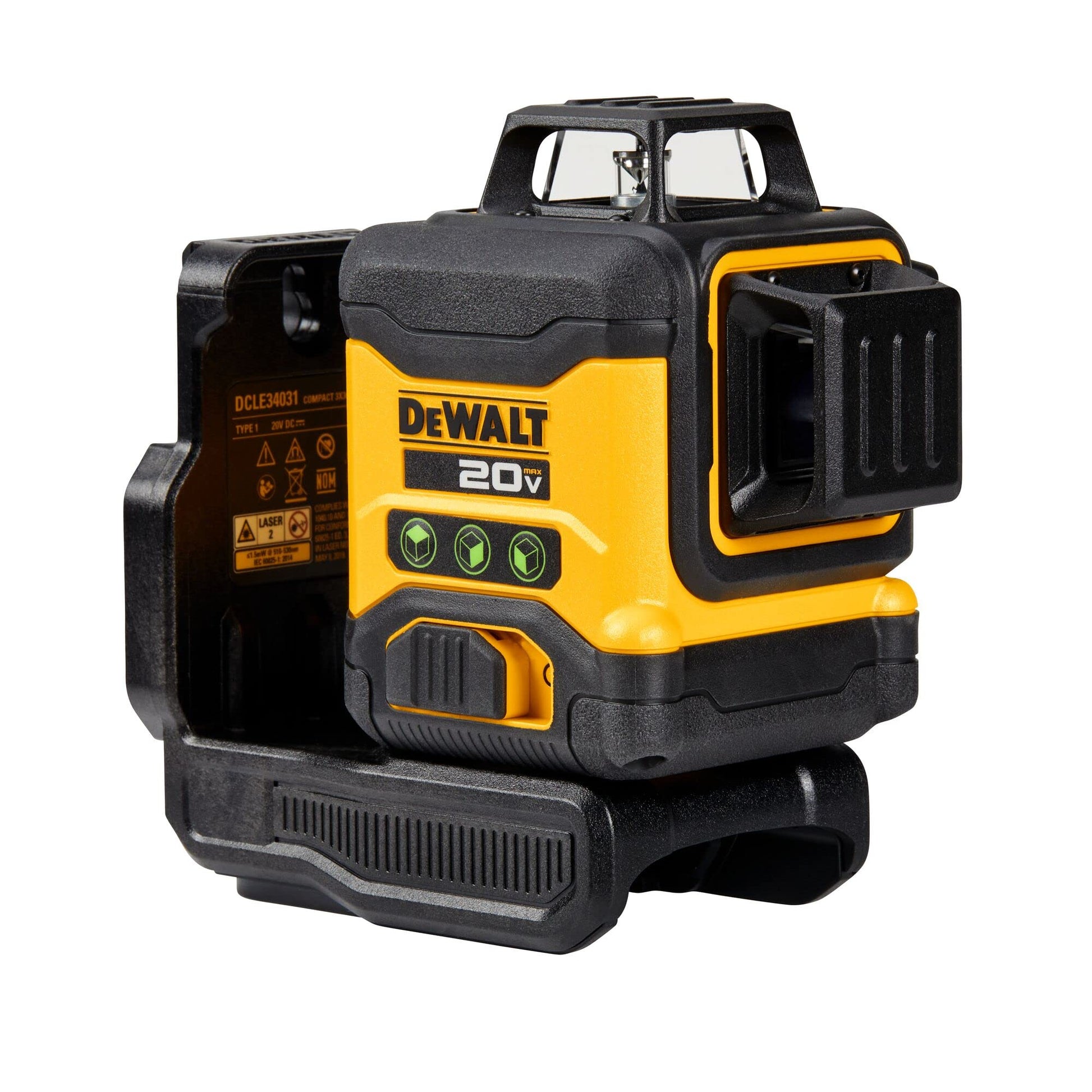 DEWALT 20V MAX Laser Level, Cross Line Laser, 3X360, Green, Bare Tool Only (DCLE34031B),Black - WoodArtSupply