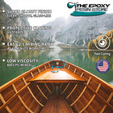 The epoxy Resin Store - Boat Coating, Repairs, Construction, UV Stable, Non Yellowing, High Performance Coating, 2 Part epoxy kit, Table Top epoxy Clearcast 7000