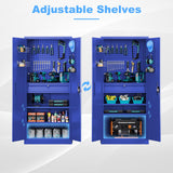 Letaya Metal Garage Tool Storage Cabinets with Pegboard, 71" Heavy Duty Steel Cabinet with Drawer and Adjustable Shelves, Lockable for Garage Utility Letaya