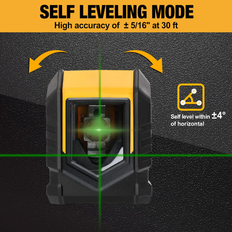 PREXISO Laser Level with Tripod, 65Ft Self Leveling Cross Line Laser Level, Green Line leveler Tool for Hanging Pictures, Floor Tile, Home Renovation Prexiso