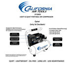 California Air Tools CAT-1P1060S Light & Quiet Portable Air Compressor, Silver California Air Tools