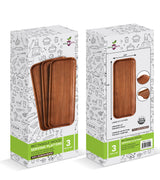 Solid Acacia Wood Serving Trays (14 x 5.5 inches) Rectangular Wooden Large Serving Platters for Food, Wooden Tray for Charcuterie, Appetizer Serving Home Beets