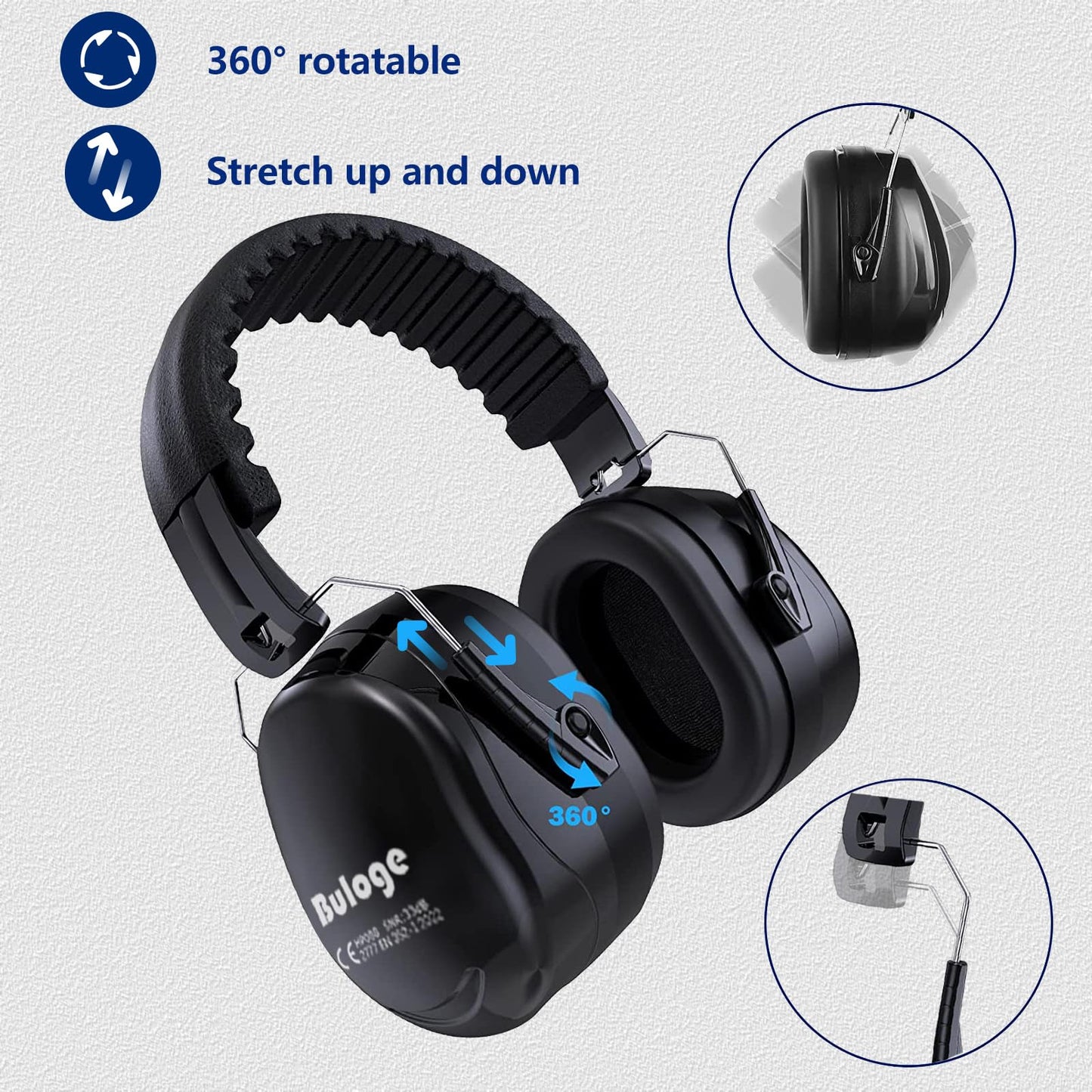 Ear Protection for Shooting, Noise Cancelling Headphones Autism, NRR 26dB Noise Sound Protection Headphonesfor Shooting Gun Range Mowing Construction