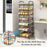 GILLAS 6 Tier Water Bottle Storage Rack, Free Standing Vertical Metal,Water Bottle Organizer, Large Capacity Bottled Rack Water Holder Stand for GILLAS