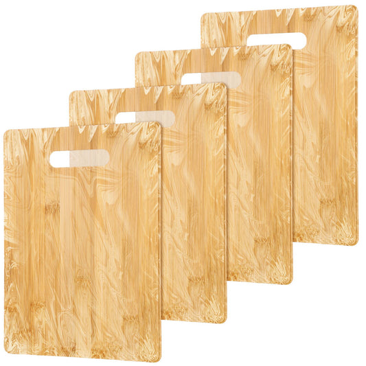 18 Pack Bulk Cutting Board Plain Large Bamboo Cutting Board Set Chopping Board with Handles Blanks Laser Engraving Cutting Board for Customized, - WoodArtSupply