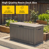 EAST OAK 60 Gallon Deck Box, Outdoor Storage Box with Padlock for Patio Furniture, Patio Cushions, Gardening Tools, Pool Supplies, Waterproof and UV EAST OAK