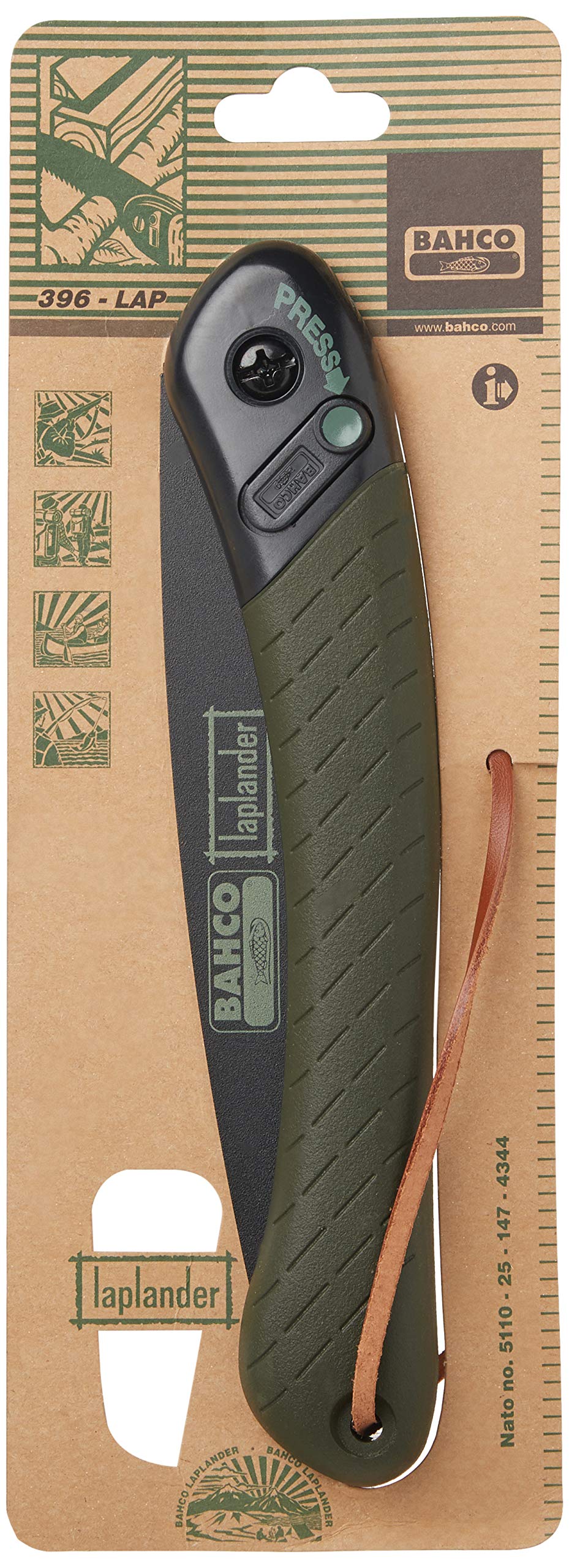 Bahco 396-LAP Laplander Folding Saw, 7-1/2 -Inch Blade, 7 TPI Bahco