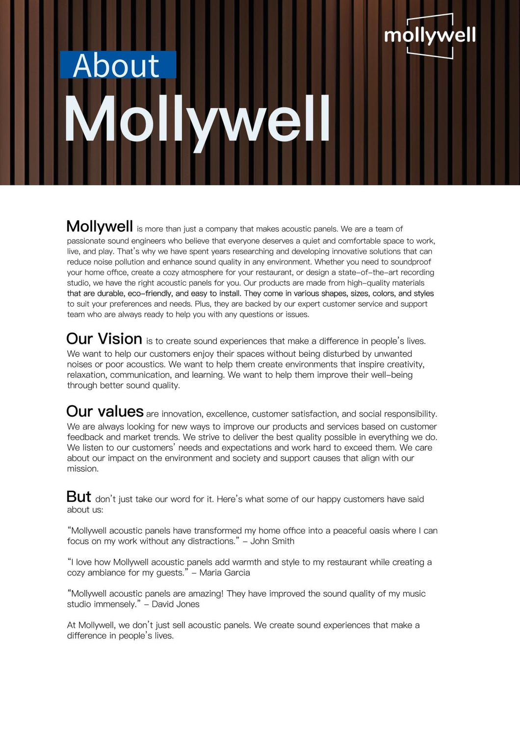 Mollywell Wood Slat Wall Panel, Easy Installation, Versatile, Enhanced Acoustic Design, Suitable for Living Room, Bedroom, Kitchen & Offices (2 Pcs, Mollywell