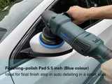 HONE Car Polisher, 15mm Long-Throw Random Orbital Polisher, Buffer for Car Detailing,6"/5"/850W Dual Action Polisher with Variable Speed-HNPR615B HONE