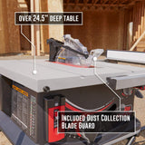 SAWSTOP 10-Inch Jobsite Saw Pro with Mobile Cart Assembly, 1.5-HP, 12A, 120V, 60Hz (JSS-120A60) SawStop