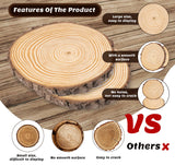 Lemonfilter Natural Wood Slices Craft Wood Kit Wooden Circles Unfinished Log Wooden Rounds for Arts Crafts Wedding Christmas DIY Projects (20-22CM) Lemonfilter