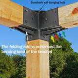 Antsky Stainless Steel 3-Way Right Angle Corner Pergola Bracket with Screws for 4x4 Inch(Actual: 3.5x3.5 Inch) Wood Beams，Pergola/Gazebo Kit (4 Pack) Antsky